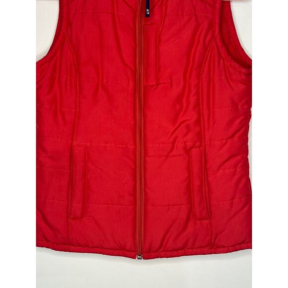 Vineyard Vines Salmon Coral Pink Quilted Puffer Zip Up Pockets Vest Size S - Picture 3 of 8